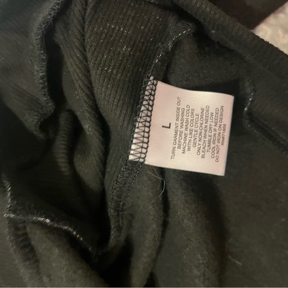 NWT Mickey Mouse sweatshirt black md white polka dot size large women’s. - Picture 5 of 5